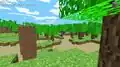 Ein Wald mit den damaligen Bäumen.