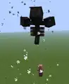 Ein Wither greift einen Dorfbewohner an.