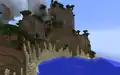 Sehr steile Küstenline.