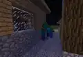 Ein paar Zombies belagern ein Haus.