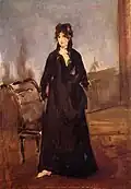 Édouard Manet: Berthe Morisot mit rosa Schuhen, 1872, Hiro­shima Museum of Art