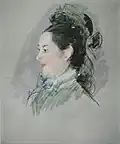 Édouard Manet: Femme au Chapeau à Brides, 1881, heute Baltimore Museum of Art