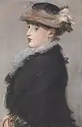 Édouard Manet: Femme au chapeau à plume grise 1882