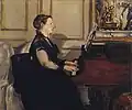 Mme Manet am Flügel