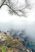 Graupelschauer am Ölpersee im April