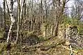 Gebäudereste der Wüstung Úhošťany (Atschau) auf dem Berg Úhošť