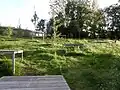 Blick von unten in Richtung Schulen