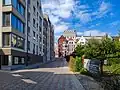 Blick von der Kreuzung mit dem Targ Rybny in Richtung Panieńska-Straße