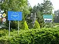 Ortseingangsschild von Świnoujście an der Grenze aus Richtung Ahlbeck (Swinemünder Chaussee)