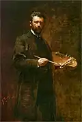 Selbstporträt mit Palette