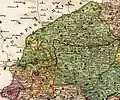 Der Saazer Kreis auf der Karte von Vogt 1712