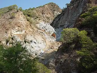 Theiochoma-Schlucht im Vulkangebiet