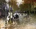Eine Straße in Paris. 29,5 cm × 36,5 cm