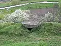 MG-Nest Typ „Barbet“ №380 in alten Wallanlage. Denkmal der Geschichte und Technik