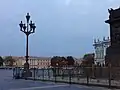 Laterne an der Alexandersäule, Palastplatz, St. Petersburg