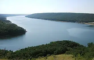 Blick auf den Dnister-Stausee