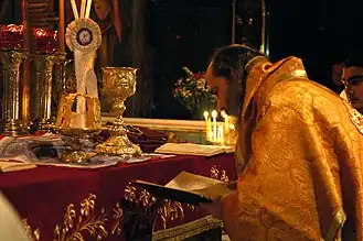 Gottesdienst in der orthodoxen Golgotakapelle