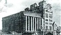Getreidesilo der sowjetischen Exportindustrie im Hafen von Mykolajiw. Bauzeit 1930