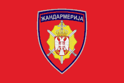 Flagge der Spezialeinheit Жандармерија