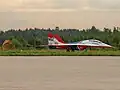 MiG-29 Fulcrum-B der Strischi mit Bremsschirm (2009)