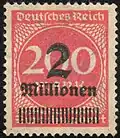 2 Millionen Mark Inlandsbriefporto 1. bis 9.&nbsp;Oktober 1923
