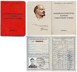 Parteibuch der Kommunistischen Partei der Sowjetunion