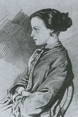 Michails Frau Natalja im Jahr 1852
