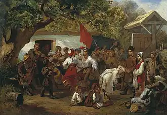 „Hochzeit“, Iwan Solokow 1860; Kunstmuseum Sumy
