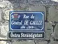 Schwedisches Straßenschild