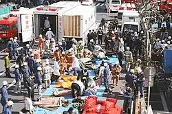 Tokio, 1995: Großeinsatz der Feuerwehr Tokio nach den Saringasanschlägen