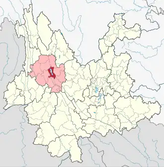 Stadt Dali im Gebiet des gleichnamigen autonomen Bezirks in Yunnan