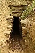 Maeyama Kofun A56 Eingangsbereich zur Steinkammer