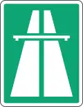 Nordkoreanisches Verkehrszeichen für Schnellstraßen