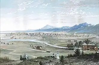 Denver from the Highlands, Aquarell als Gemeinschaftsarbeit mit Frenzeny, 1874, Denver Public Library