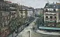 Rue Custine in Montmartre (1909/10), Tempera auf Karton, Eremitage, 51 × 73 cm, Sankt Petersburg