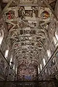 Sixtinische Kapelle in Rom (Deckenfresken – Raumansicht)