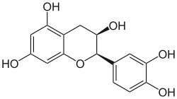 Strukturformel von (−)-Epicatechin (2R,3R)