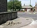 Reste des Hadrianswalls beim Kreisverkehr West- und Denton Road