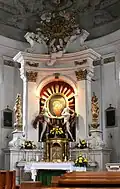 Hochaltar der Pfarrkirche Böckstein mit Altarbild Hagenauers (1765)