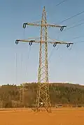 Abspannmast der Anlage 0704 mit fehlender Stromschlaufe