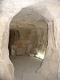 Die erste Gangkammer von der zweiten Gangkammer aus gesehen