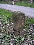 Ganzmeilenstein an der Straße von Waldheim nach Nossen kurz vor Etzdorf (jetzt Abzweig Gersdorf)