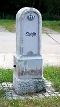 Meilenstein an der B 175 in Rochlitz
