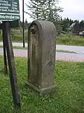 Stationsstein als Kilometerstein im OT Steinbach