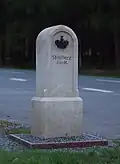 Meilenstein beim Gasthaus Moosheide