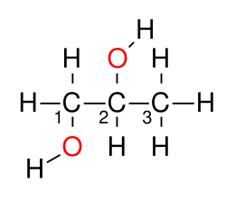 Strukturformel Propan-1,2-diol