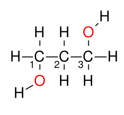 Strukturformel Propan-1,3-diol