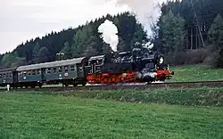 094 540 fährt auf der Abschiedsfahrt die Steilstrecke hinauf (1972)