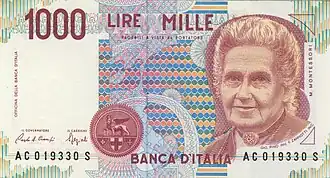 1.000-Lire-Banknote (1990–1998)