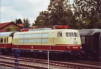 103&nbsp;224-2 im Deutschen Dampflokomotiv-Museum in Neuenmarkt (Juni 2006)